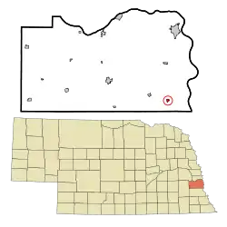 Location of Union, Nebraska