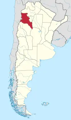 Location of Catamarca within Argentina