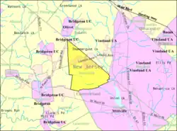 Census Bureau map of Deerfield Township, New Jersey