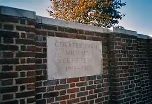 Entrance stone for Chester Farm cemetery