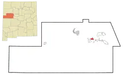 Location of North Acomita Village in New Mexico