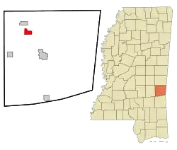 Location of Stonewall, Mississippi