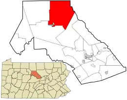 Location in Clinton County and the state of Pennsylvania.