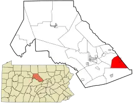 Location in Clinton County and the state of Pennsylvania.