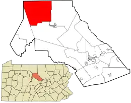 Location in Clinton County and the state of Pennsylvania.