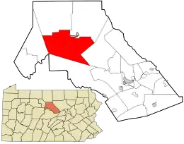 Location in Clinton County and the state of Pennsylvania.