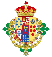 Coat of Arms of Prince Alfonso of the Two-Sicilies as Infante of Spain (1907-1960)
