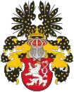 Arms of the Kingdom of Bohemia by Austrian heraldist Hugo Gerard Ströhl (1851–1919)