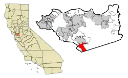 Location in Contra Costa County and the state of California