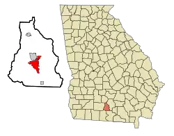 Location in Cook County and the state of Georgia
