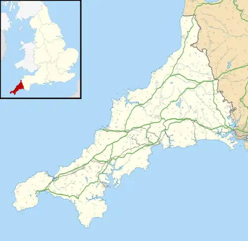 Bugle is located in Cornwall