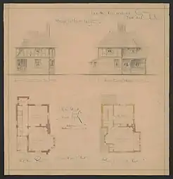 Architectural drawing, 1889