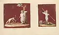 Cupid (Eros) with greyhound and with boar hunting scenes from tablinum G