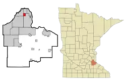 Location of the city of Sunfish Lakewithin Dakota County, Minnesota