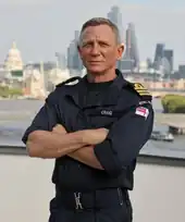 Daniel Craig during his appointment as an honorary officer of the Royal Navy.