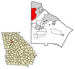 Location in DeKalb County and the state of Georgia