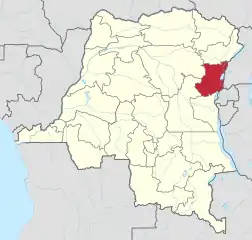 North Kivu Province on a map of DR Congo.