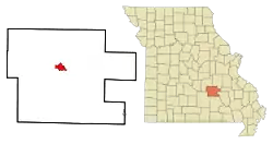 Location of Salem, Missouri