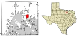 Location of Cross Roads in Denton County, Texas