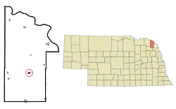 Location of Allen, Nebraska