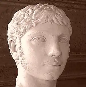 Image 1Bust of Elagabalus, Roman Emperor of the Severan dynasty who reigned from 218 to 222.  Elagabalus' gender identity are the source of much controversy and debate. Because of accounts by contemporary historian Cassius Dio and others that Elagabalus wore women's clothing, preferred to be called a lady, and sought vaginoplasty, the emperor is considered by some historians to be an early transgender figure and one of the first on record as seeking sex reassignment surgery.