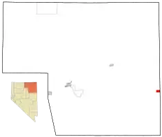 Location of West Wendover, Nevada