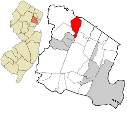 Location in Essex County and the state of New Jersey.