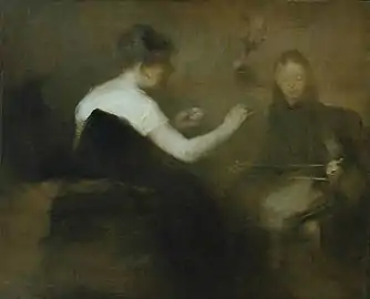 Winding Wool (1887), oil on canvas, 99.5 x 87.6 cm., National Gallery, London