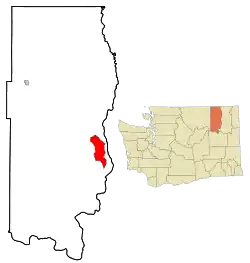 Location of Inchelium, Washington