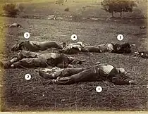 "Field where General Reynolds Fell" with added numbers