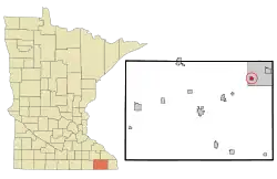 Location of Peterson, Minnesota