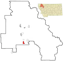 Location of Lakeside, Montana