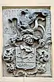 Coat of arms of Gottlieb Bellawary (1721-1759) on the front of the Brotherhood of Blackheads, Tallinn