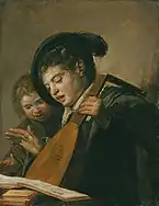 Two Singing Boys with a Lute and a Music Book, c. 1625