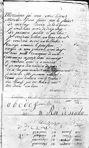 a page covered in French script