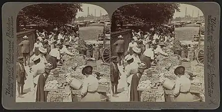 Outside vendors in front of the Center Market