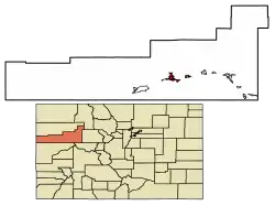 Location in Garfield County and Colorado
