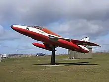 Gate Guardian of RAF Valley Hawker Hunter WV396.