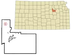 Location within Geary County and Kansas