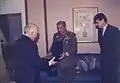 Receiving the highest military award of Jordan