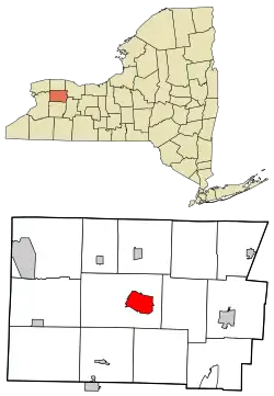 Location within Genesee County and New York