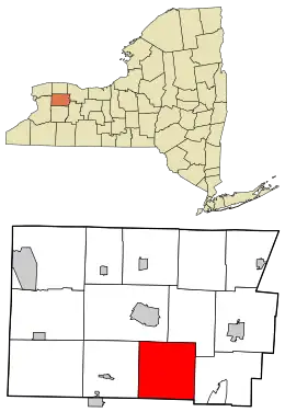 Location in Genesee County and the state of New York.