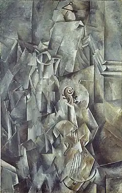 Violin and Pitcher; by Georges Braque; 1909–1910; oil on canvas; 1.17 x 0.73 cm; Kunstmuseum Basel (Basel, Switzerland)