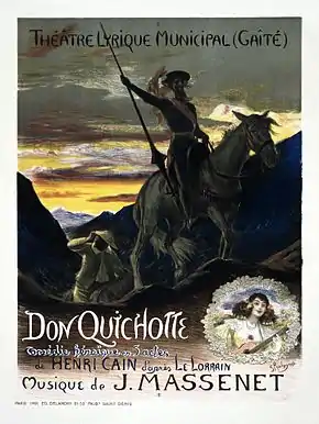 Georges Rochegrosse's poster for Jules Massenet's Don Quichotte