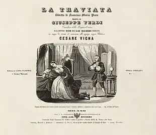 Giuseppe Verdi, La traviata title page - Restoration