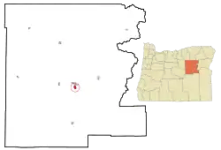 Location in Oregon