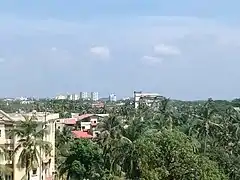 Panorama of Mangalore city viewed from the Forum Fiza Mall in Pandeshwar