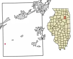 Location of Kinsman in Grundy County, Illinois.