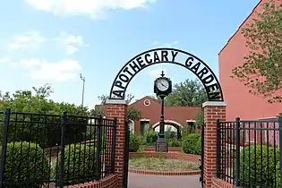 Apothecary Garden entrance at Oklahoma Frontier Drug Store Museum