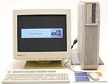 HP 9000 C360 displaying the CDE login manager, dtlogin